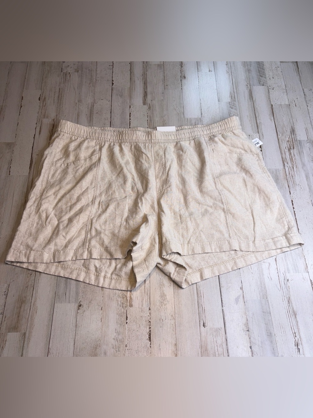 Old Navy High Rise Linen Light Beige Lounge Shorts-Size XXL NWT!